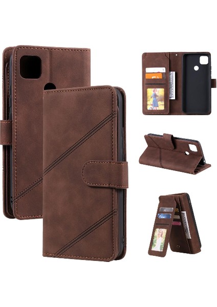 Xiaomi Redmi 10A Cüzdan Flip Folio Manyetik Bileklik Pu Deri (Yurt Dışından)