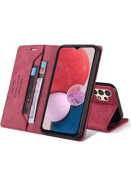 Samsung Galaxy A13 4g Iki Kart Yuvaları Premium Deri Kickstand (Yurt Dışından)