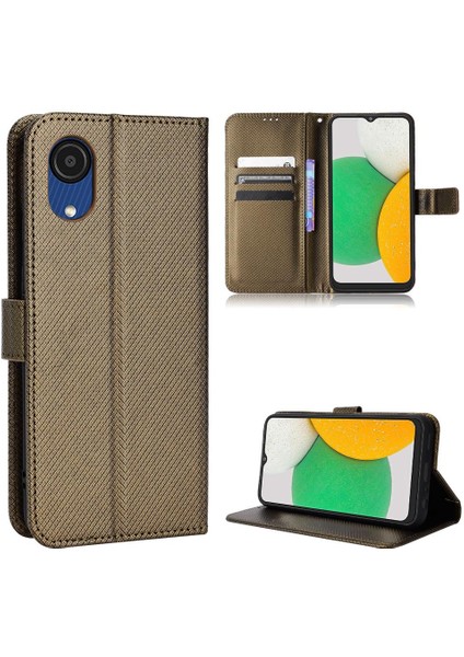 Samsung Galaxy A03 Çekirdek Manyetik Cüzdan Kickstand Kart Tutucu Için Kılıf (Yurt Dışından)