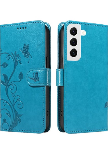 Samsung Galaxy S22 Artı Kabartmalı Kelebek ve Kart Yuvası Yüksek (Yurt Dışından)