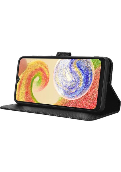 Samsung Galaxy A04 Için Kılıf Kapak Kart Tutucu Kickstand Manyetik Cüzdan (Yurt Dışından)
