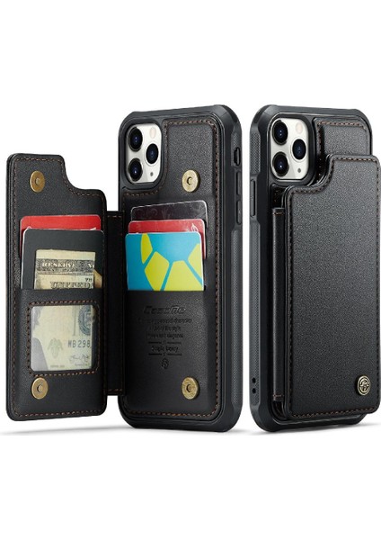 IPhone 11 Pro Max Kickstand Pu Deri Rfıd Ince Için Caseme Cüzdan Kılıf (Yurt Dışından)