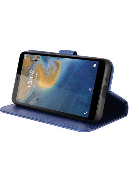 Zte Blade Magnetic Manyetik Cüzdan Kart Tutucu Kapak Kickstand Için Kılıf (Yurt Dışından)