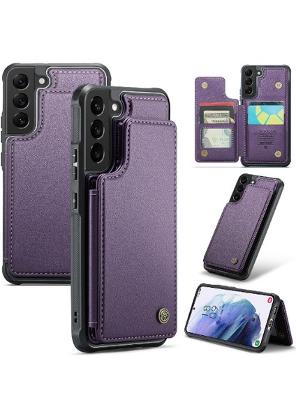 Samsung Galaxy S21 Pu Deri Kickstand Rfıd Ince Için Caseme Cüzdan Kılıf (Yurt Dışından)