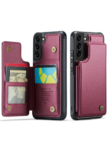 Samsung Galaxy S21 Pu Deri Kickstand Rfıd Ince Için Caseme Cüzdan Kılıf (Yurt Dışından)