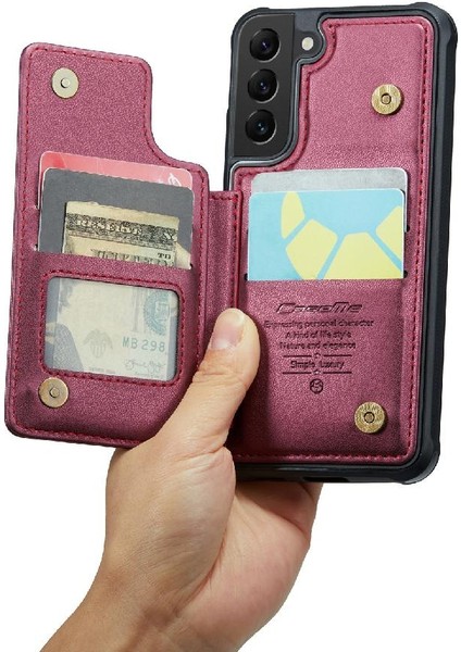 Samsung Galaxy S21 Pu Deri Kickstand Rfıd Ince Için Caseme Cüzdan Kılıf (Yurt Dışından) modelleri