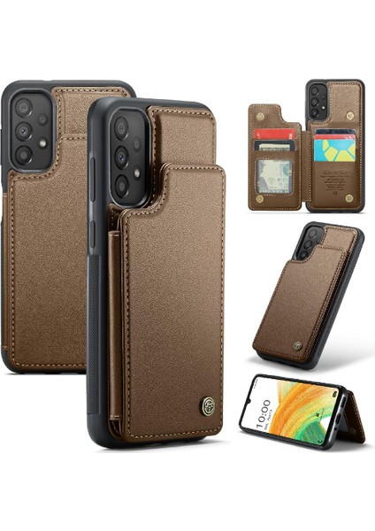 Samsung Galaxy A33 5g Rfıd Engelleme Pu Deri Ince Için Caseme Cüzdan Kılıf (Yurt Dışından)