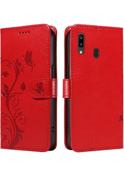 Samsung Galaxy A30/A20 Yüksek Kaliteli Deri Cüzdan Telefon Kılıfı ve (Yurt Dışından)