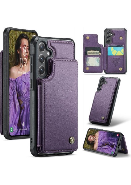 Samsung Galaxy S24 Ince Darbeye Vaka Pu Deri Için Caseme Cüzdan Kılıf (Yurt Dışından)