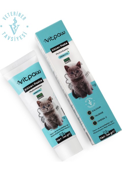 Kitten Paste 100 Gr.(Yavru & Anne Kedi Direnç Sistemi Destekleyici Multivitamin Macun)