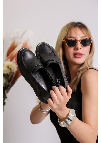 Leola Deri̇ Rahat Kalipli Yuumuşak Dokulu Kadin Loafer
