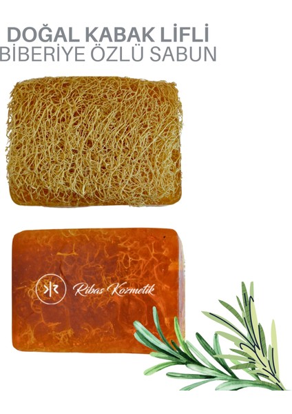 Doğal Kabak Lifli Biberiye Sabunu 100 gr - Cildini Yenile