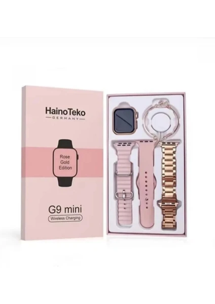 Haino Teko G9 Mini 41MM Amoled Ekran Akıllı Saat Rose Gold Bileklik Hediyeli