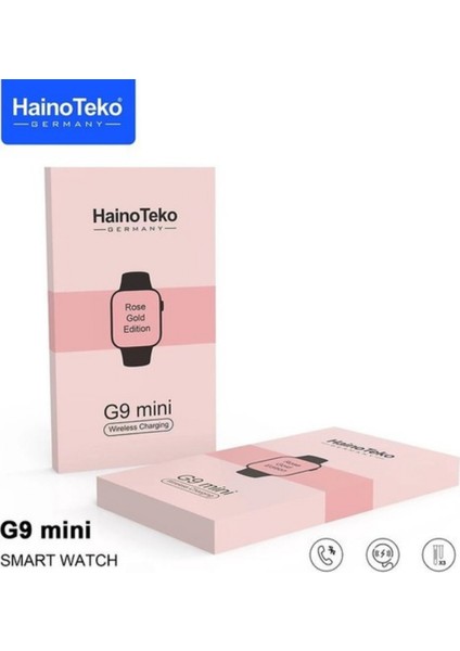 Haino Teko G9 Mini 41MM Amoled Ekran Akıllı Saat Rose Gold Bileklik Hediyeli