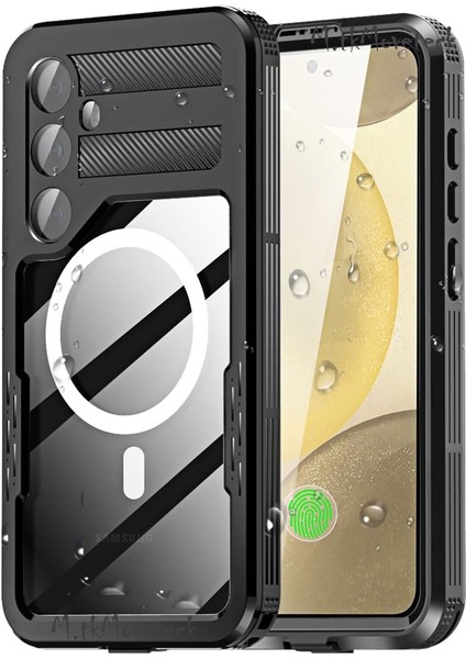 Samsung Galaxy S24 Plus Kılıf 360 Derece Tam Kaplar Su Toz Geçirmez Magsafe Armor Zırh Kapak Water