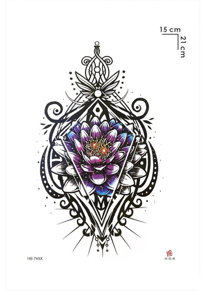 Çiçek Motifli Geçici Dövme Tattoo