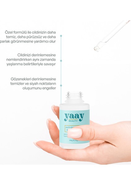 Yaay Beauty Anti Dark Spots & Brigtening Serum Siyah Nokta Engelleyici ve Aydınlatıcı 30 ml