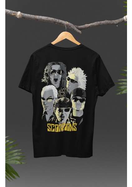 Scorpions Sırt Baskılı T-Shirt, Erkek-Kadın Rock-Metal Müzik Baskılı Tişört modelleri