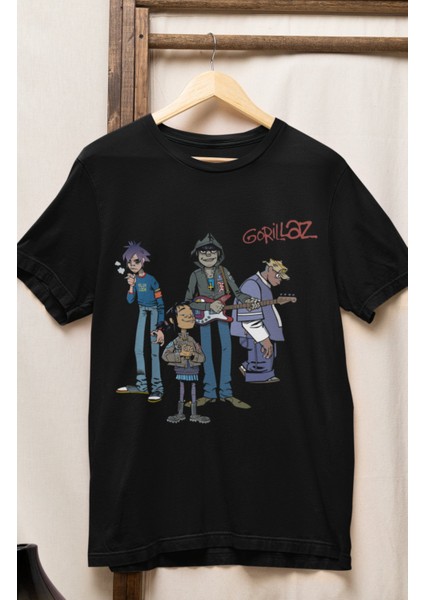 Gorillaz Baskılı T-Shirt, Rock-Metal Müzik Baskılı Tişört