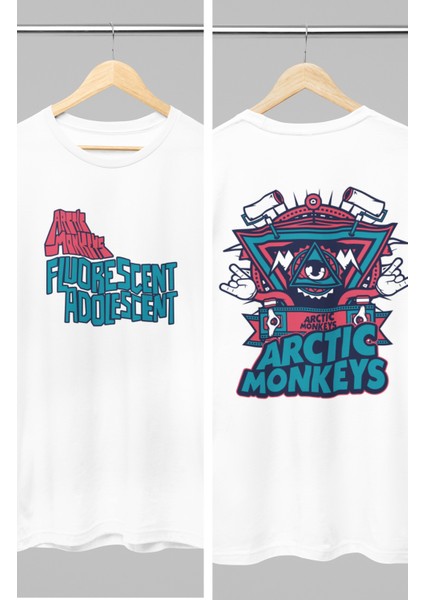 Arctic Monkeys Sırt Baskılı T-Shirt, Erkek-Kadın Rock-Metal Müzik Baskılı Tişört