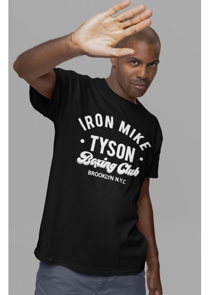 Iron Mike Tyson Yazılı T-Shirt, Boks Baskı Temalı Tişört