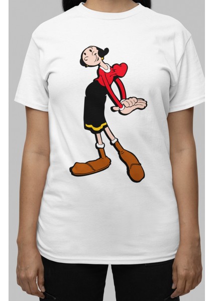 Safinaz Baskılı T-Shirt, Olive Oyl Baskılı Couple Çift Tişört