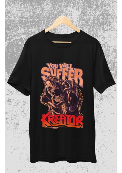 Kreator Baskılı T-Shirt, Rock-Metal Müzik Baskılı Tişört