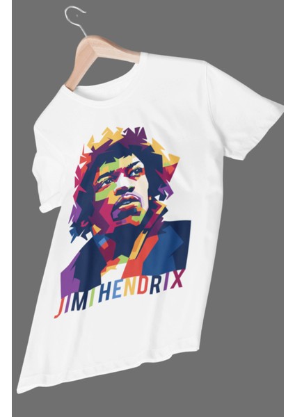 Jimi Hendrix Baskılı T-Shirt, Rock-Metal Müzik Baskılı Tişört