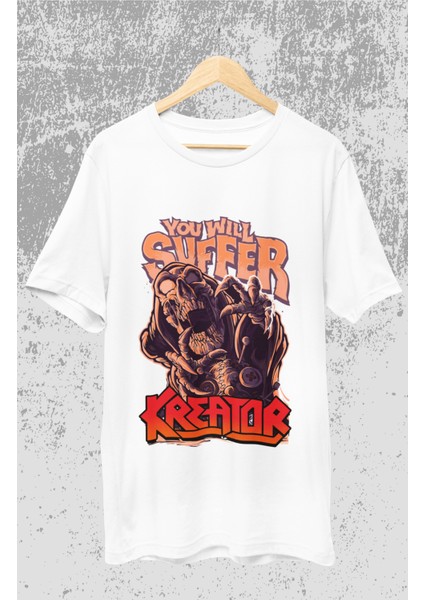 Kreator Baskılı T-Shirt, Rock-Metal Müzik Baskılı Tişört
