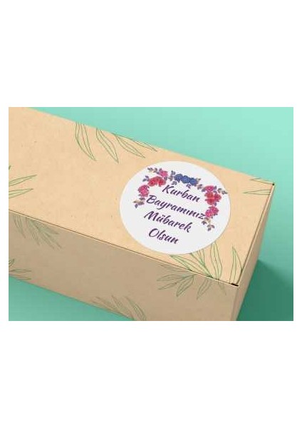 Kurban Bayramınız Mübarek Olsun Etiketi Mat Sticker Ramazan Kurban Eid Mubarek 4 cm 33 Adet