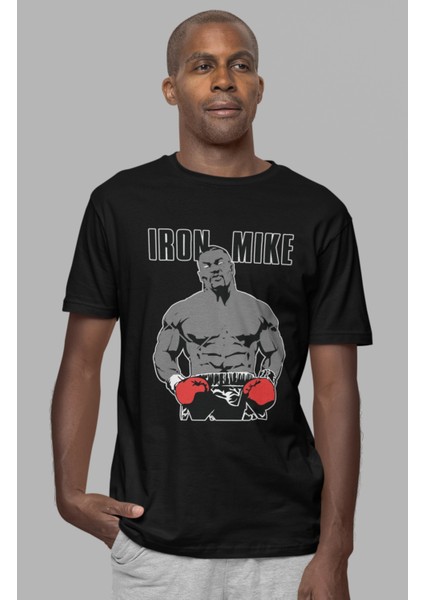 Iron Mike Tyson Fotograf Baskılı T-Shirt, Boks Baskı Temalı Tişört
