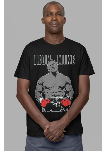 Iron Mike Tyson Fotograf Baskılı T-Shirt, Boks Baskı Temalı Tişört fiyatları