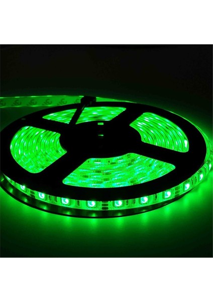 Şerit LED 12 V Iç Mekan Yeşil 3 Çipli 5mt Bolled+Cata