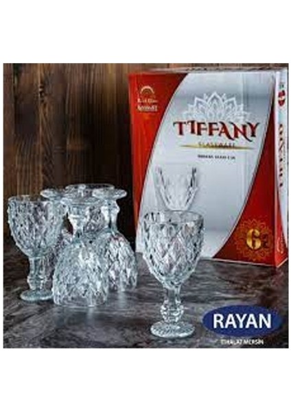 Rayan Tiffany 6'lı Lüx Ayaklı Bardak