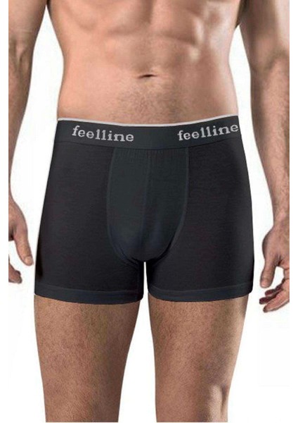 Modlive 6 Adet Feelline Siyah ve Gri Pamuklu Doğal Likralı Erkek Boxer fiyatları