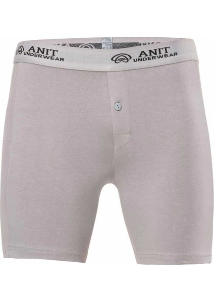 Modlive Likralı Uzun Erkek Boxer Gri - 1114A