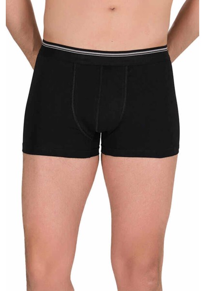 Modlive Likralı Erkek Büyük Beden Boxer Şort Siyah 1097B