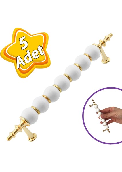 5 Adet Inci Kulp 128 mm Altın Gold Mutfak Kulpu Çekmece Dolap Kapak Kulbu Metal Mobilya Dolabı Kulpları