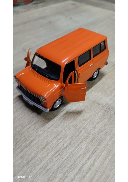 Nostaljik Metal Çek Bırak Ford Sesli ve Işıklı Minibüs Turuncu ( 1/36 Ölçek ) modelleri