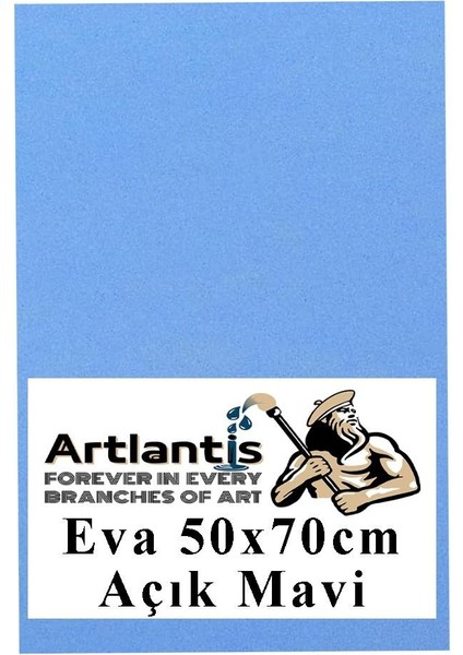Açık Mavi Eva 50X70 cm 1 Adet Eva Süngeri Okul Kreş Anasınıfı Elişi Etkinlikleri