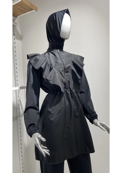 Paraşüt Valonlu 3 Parça Tam Kapalı Tesettür Mayo modelleri