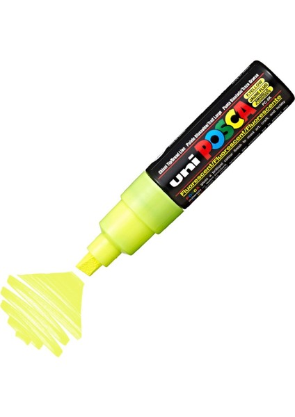 Posca Marker Pc-8k Bold 8.0 mm Fluorescent Yellow
