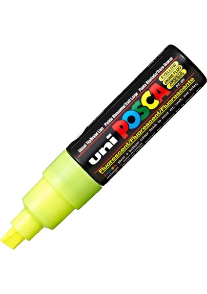 Posca Marker Pc-8k Bold 8.0 mm Fluorescent Yellow