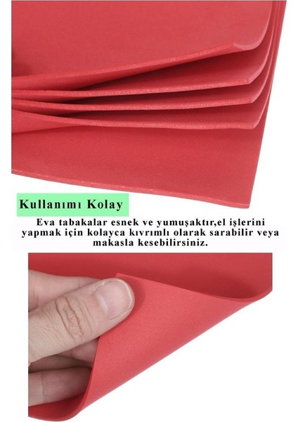 Kırmızı Eva 50X70 cm 1 Adet Eva Süngeri Okul Kreş Anasınıfı Elişi Etkinlikleri fiyatları