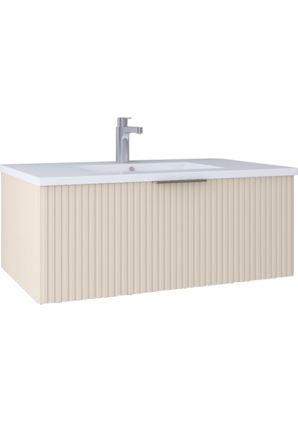 New Bella 80 cm Lavabo Dolabı Vanilya KB710024