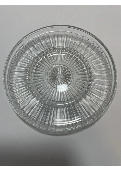Müge 6'lı Cam Çay Tabağı Çay Tabak Altlığı ROYALEKS-TG-2023