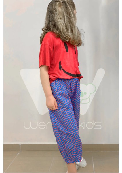 Unisex Çocuk Beli Lastikli ve Cepli Olie Şalvar Pantolon modelleri