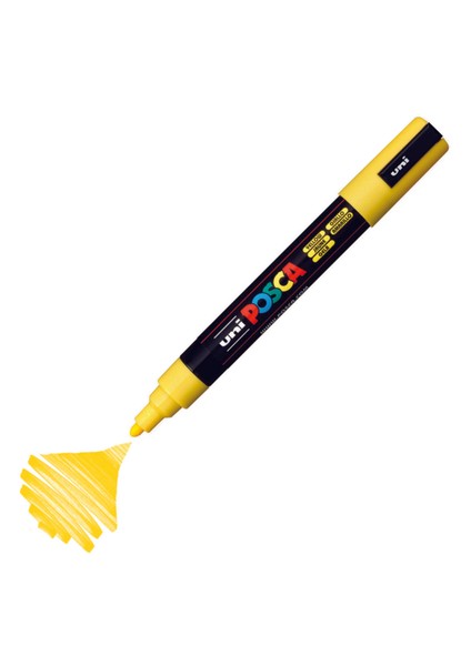 Posca Marker Pc-5m Medium 1.8-2.5 mm Yellow