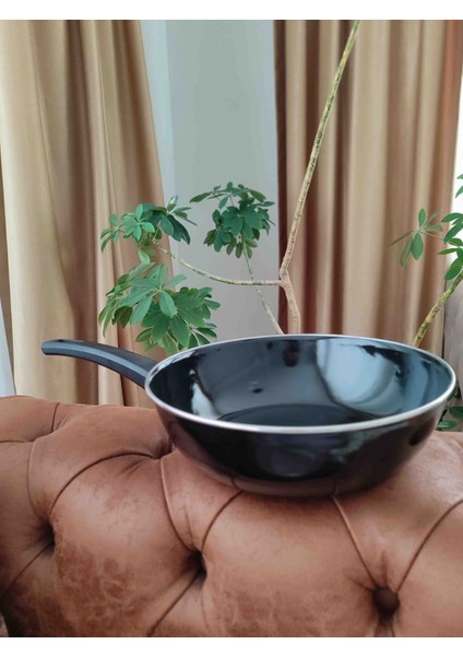 Emaye 26CM Cips Kızartma Fritoz Wok Tava modelleri