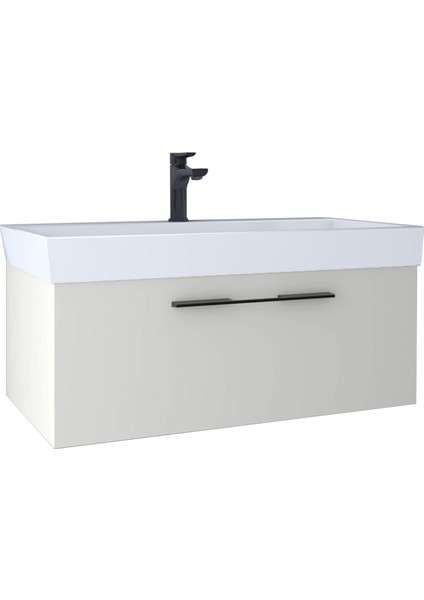 Glow 100 cm Lavabo Dolabı Light Grey KB710034